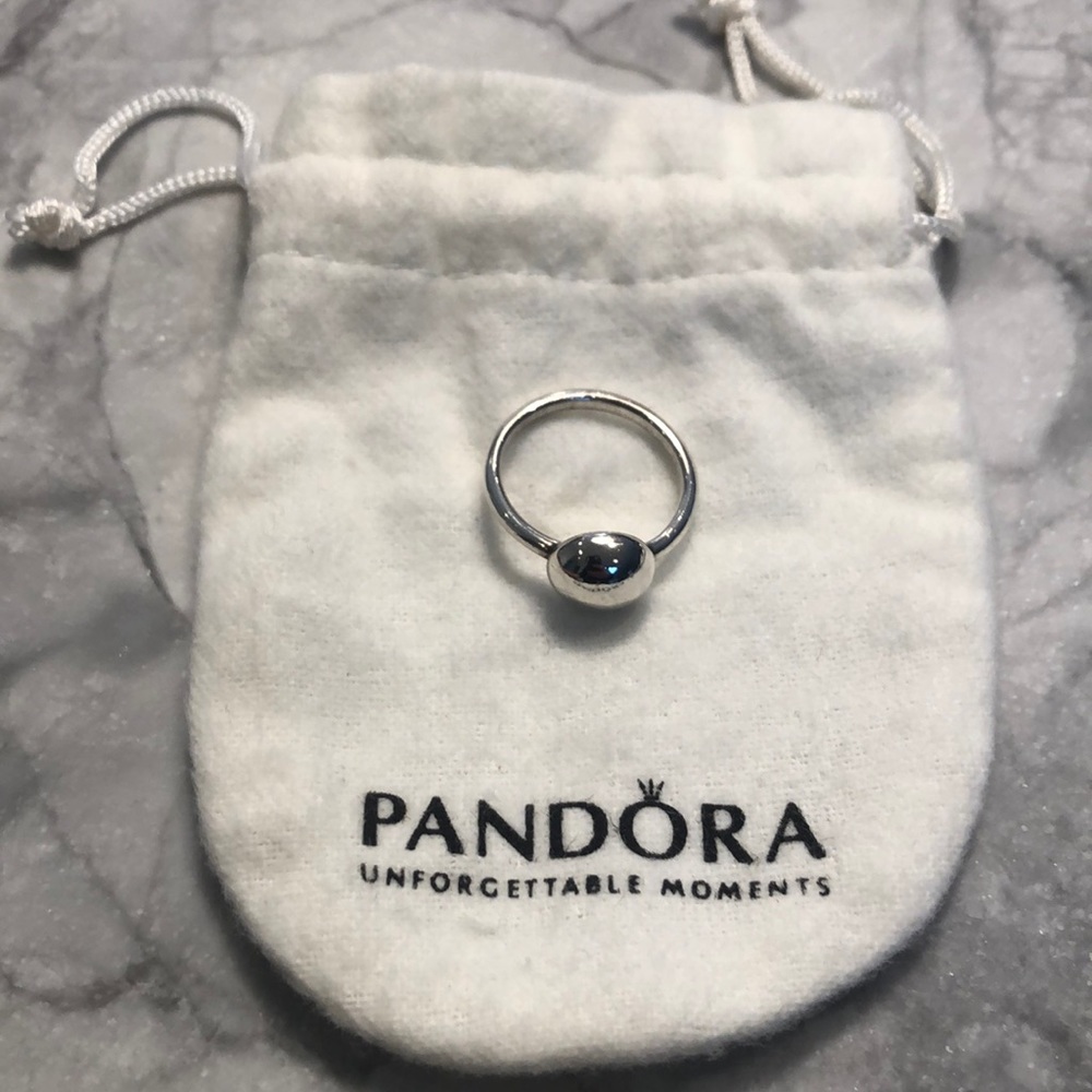 Pandora silver ring in pouch